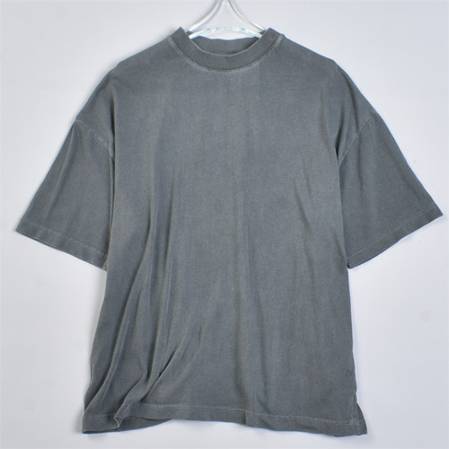 628美式潮牌小圆领水洗做旧全棉短袖T恤男女L82770宽松加大码上衣