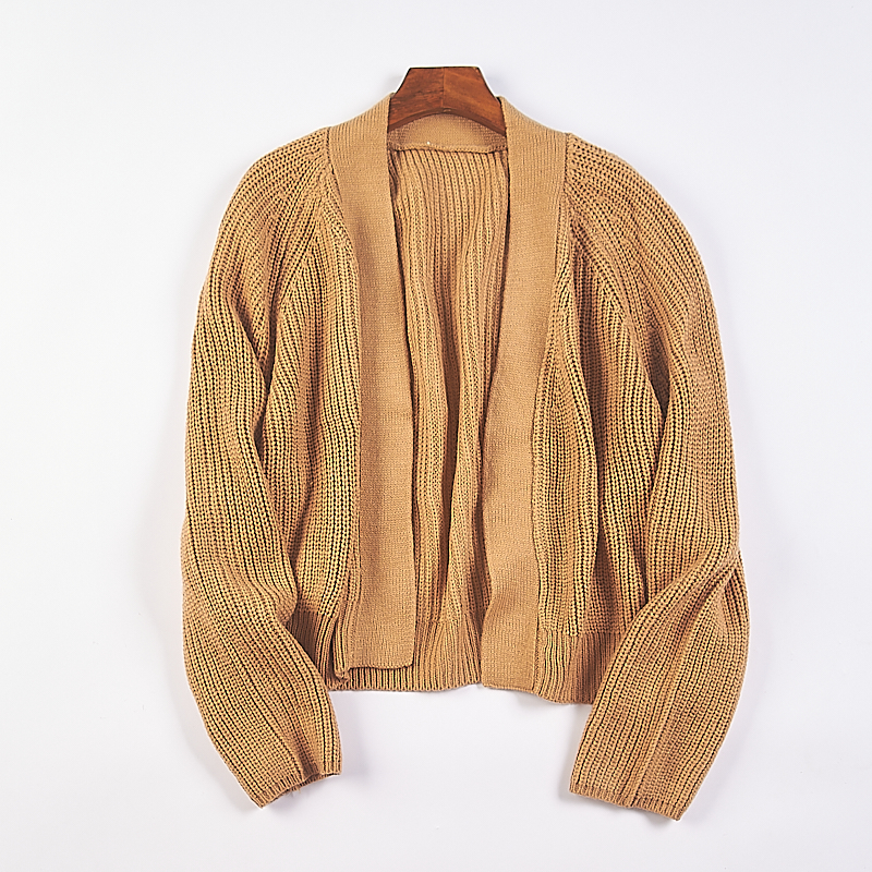 春秋冬季立领开衫长袖宽松毛衣