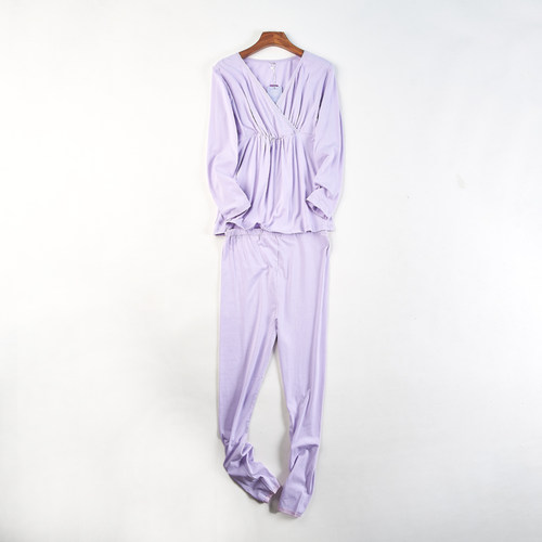 春秋弹力松紧腰月子服两件套