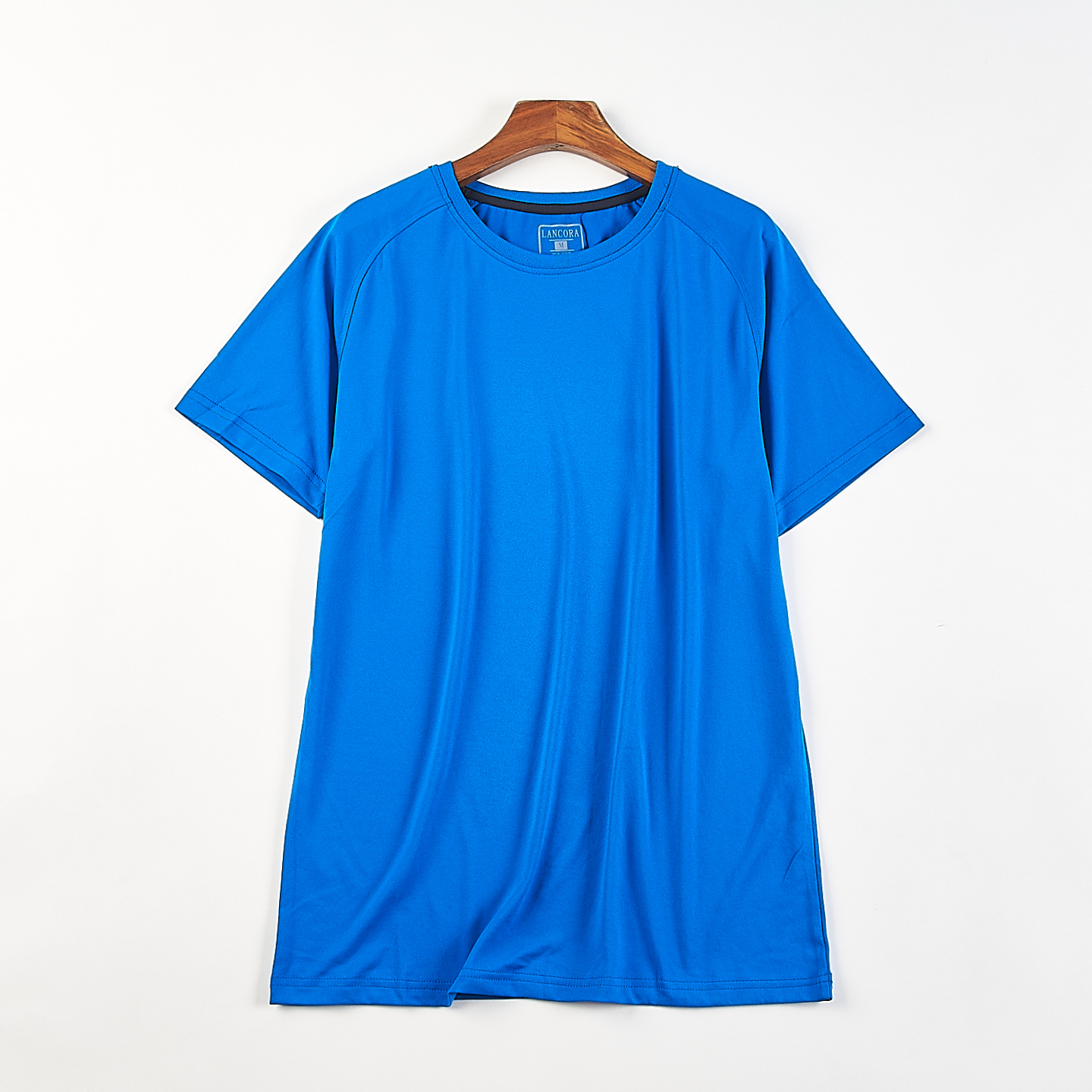 精品外贸纯色圆领短袖T恤衫男女84763休闲健身跑步运动服速干上衣