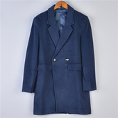 721品质复古羊毛呢大衣男女77014秋冬季 外套 领中长款 修身 气质西装