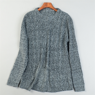 精品外贸混色毛衣针织衫 男女L85302文艺休闲松弛感秋冬外穿打底衫