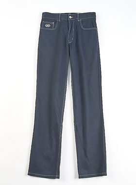 欧美大码复古全棉直筒裤男女5.20H82734春秋显高显瘦休闲百搭长裤