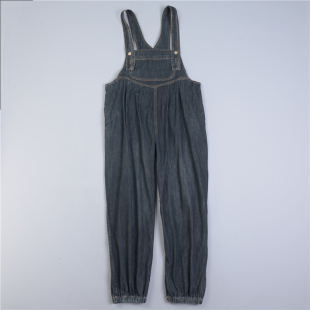 复古港风背带牛仔裤 女5.28L78193宽松文艺宽松显瘦叠穿潮休闲长裤