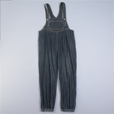 男女背带牛仔裤复古港风长裤子