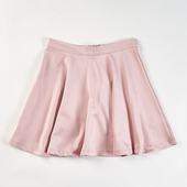 外贸学院风纯色半身裙女H85145春夏秋自然腰显瘦减龄A字伞裙短裙