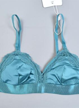 614高品质丝滑蕾丝三角杯文胸女81728性感纯欲少女感美背胸罩内衣