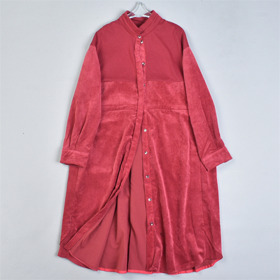 日单复古灯芯绒风衣女3.18L81992春秋季宽松显瘦休闲立领长款外套