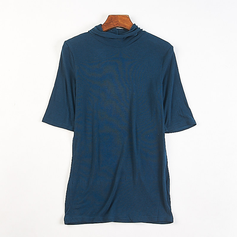 韩版高领纯色全棉中袖T恤女84034夏秋弹力修身外穿内搭打底衫上衣,女装/女士精品,T恤,淘宝优惠券,粉丝福利购,淘宝优惠卷