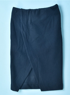 411日单羊毛呢半身裙子72557秋冬高腰开叉包臀OL通勤气质一步中裙