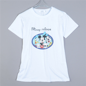 少女感短袖 日单全棉卡通印花T恤衫 6.4L79183宽松基础款 休闲上衣夏