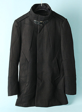 男士立领羊毛大衣10.22S71626秋冬加厚呢子时尚休闲商务中款风衣