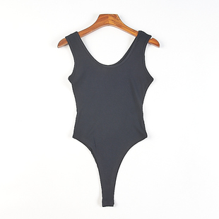 欧美性感U领连体吊带背心女83047夏季 性感辣妹紧身内搭打底连体衣