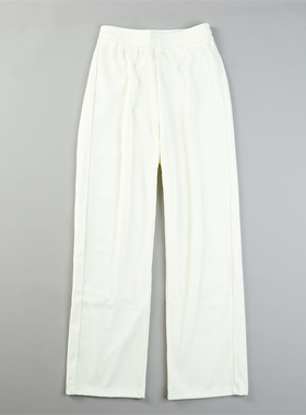 精品窄版阔腿裤弯刀裤女1.27L85791纯色条纹烟管直筒裤修腿型长裤