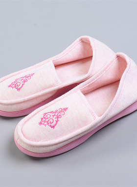女士复古刺绣休闲鞋8.27L80239春秋款家居室内外穿防滑软底月子鞋