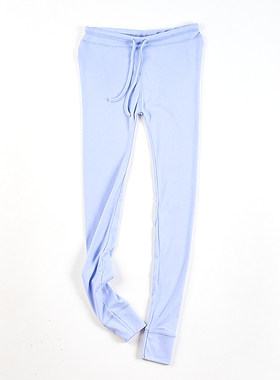 韩版纯棉休闲长裤女5.27H81857春秋松紧腰抽绳显瘦运动纯色打底裤