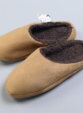 21春秋冬男女加绒棉拖鞋L80628加厚保暖静音防滑居家木地板拖鞋子