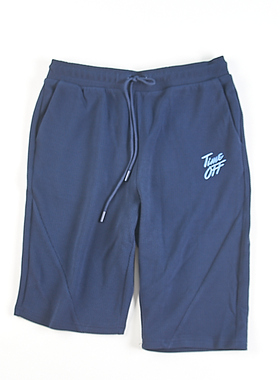 不对称设计外贸男士运动短裤H83645夏季松紧腰系带宽松休闲五分裤