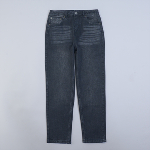 休闲直筒长裤 616精品纯棉水洗牛仔裤 显瘦修身 百搭港式 女79420四季