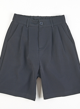 韩版纯色高腰五分裤女H83349夏季宽松显瘦百搭休闲直筒西装短裤