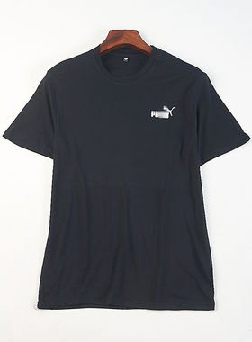 精品纯棉黑色显瘦圆领短袖T恤女84869夏季运动休闲百搭打底衫上衣