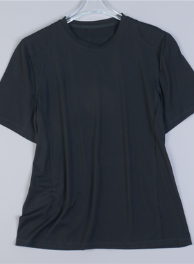 33韩版纯色圆领T恤衫男女78997春夏潮流拼接垂顺显瘦宽松短袖上衣