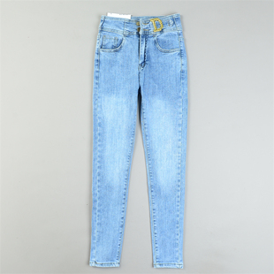 小脚长裤 精品韩版 百搭高腰提臀瘦腿裤 女L85359四季 弹力紧身牛仔裤