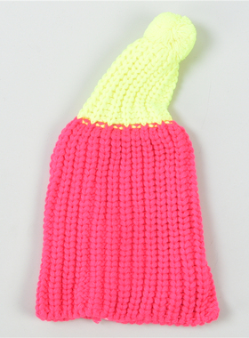 外贸韩版男女童针织帽10.17L76398撞色毛球可爱宝宝秋冬保暖线帽