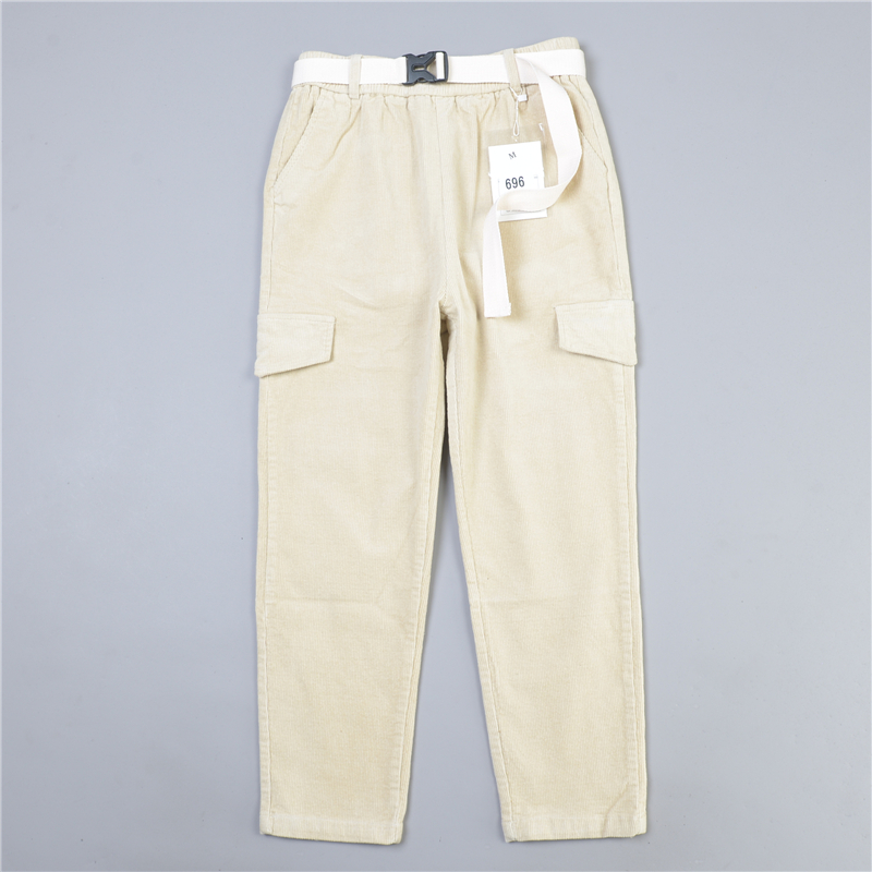 灯芯绒工装休闲裤男女生长裤子