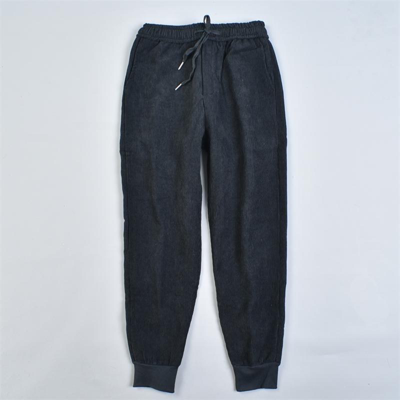 韩版新品灯芯绒束脚休闲裤男女2.25L81406显瘦修腿型秋冬加绒长裤