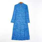 新中式 包臀长裙 复古民国风修身 改良旗袍长袖 连衣裙3.18H81986春季