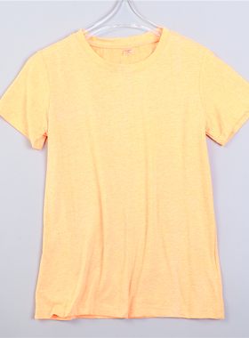 女生纯色修身款T恤6.18L79426日常简约百搭夏季休闲通勤短袖上衣