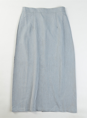 港式OL风格半身裙女L85367春夏日系高腰修身包臀开叉一步裙中长裙