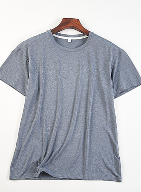 外贸大码圆领速干短袖T恤女84804夏季柔软舒适休闲健身跑步运动衫