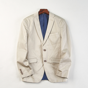 日常休闲百搭修身 外套H83919春秋意式 西服 纯棉西装 出口意大利男士