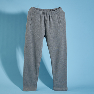 女H70208自然腰松紧外穿舒适八九分裤 619韩版 简约纯色休闲直筒裤