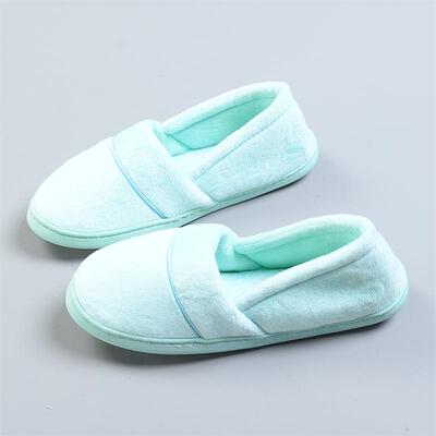 522细腻毛绒居家休闲鞋女80621浅口一脚蹬秋冬室内防滑保暖月子鞋