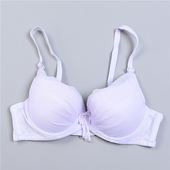 621纯色薄纱蝴蝶结文胸女79267聚拢上托挺翘型少女感小胸内衣胸罩