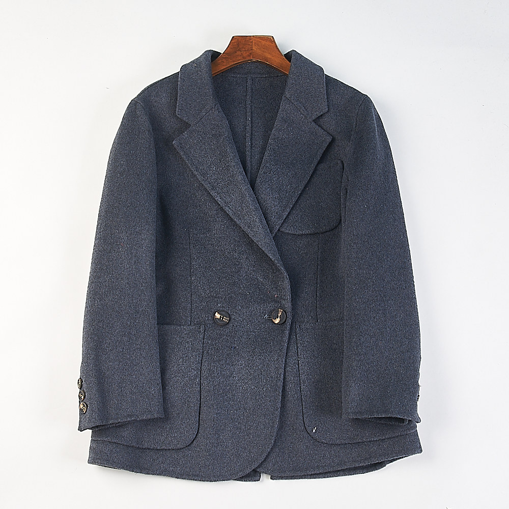 高档复古双面羊绒大衣西服女H85420秋冬新款英伦风双排扣西装外套,女装/女士精品,毛呢外套,淘宝优惠券,粉丝福利购,淘宝优惠卷