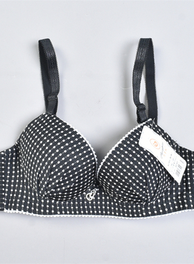 刺绣小波点女士文胸4.15L82509聚拢上托收副乳甜美少女感内衣胸罩