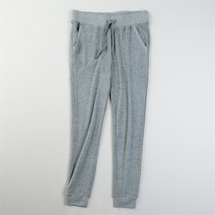 休闲长裤 精品日单绒面束脚休闲裤 春季 小脚裤 女L85802抽绳中腰修身