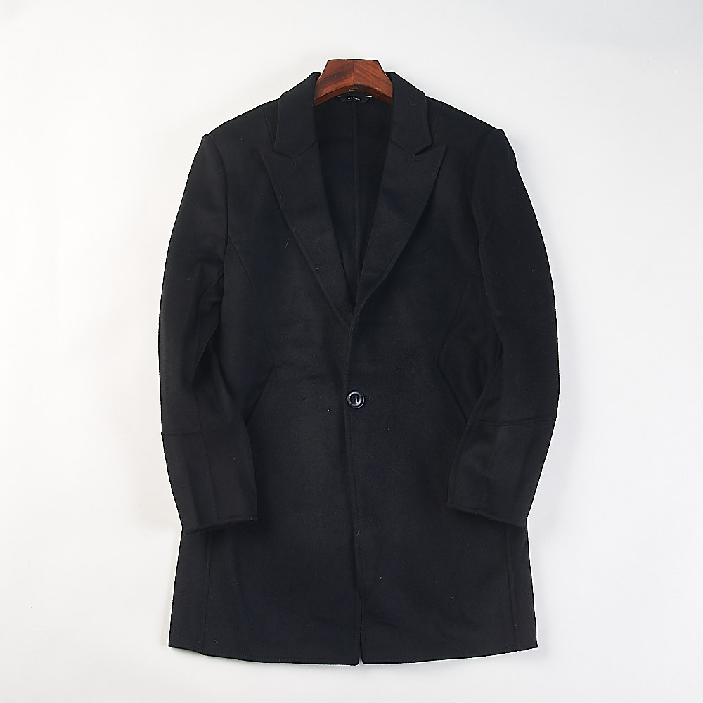 高级感日系双面呢大衣男H85516秋冬季西装领单排扣中长款羊毛外套,男装,毛呢大衣,淘宝优惠券,粉丝福利购,淘宝优惠卷