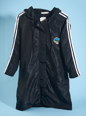 休闲防晒衣外套女18H69383春秋夏新款韩版连帽长袖轻薄中长防晒服