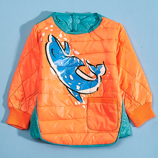 524印花男女童装羽绒服72472保暖圆领卡通印花白鸭绒外套反倒穿衣