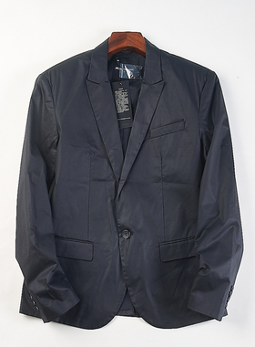 复古潮牌男士休闲西服外套H83837春秋纯色单排扣百搭时尚西装175