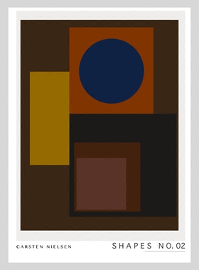 现货AHD｜Bycdesign No.2 丹麦北欧ins装饰画芯抽象几何色块卧室