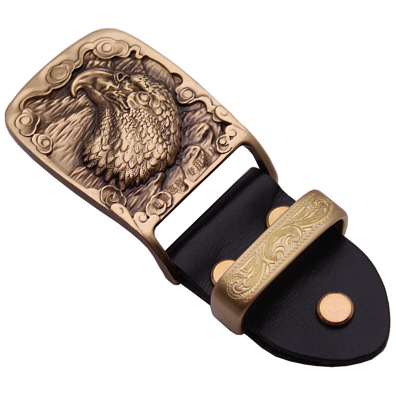 马上有钱纯铜皮带头复古全铜平滑扣个性腰带发财貔貅库带头介子