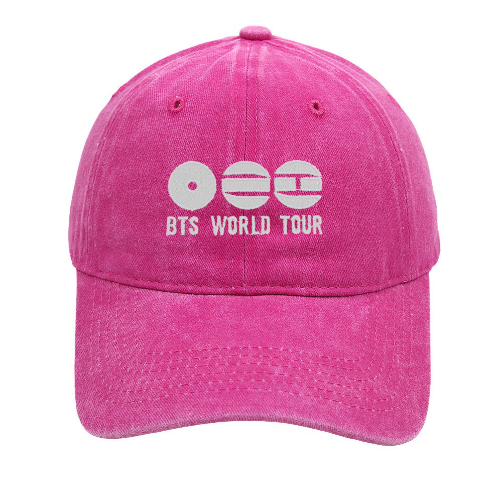 BTS防弹少年团WORLD TOUR世界巡回演唱会周边棒球帽做旧鸭舌帽