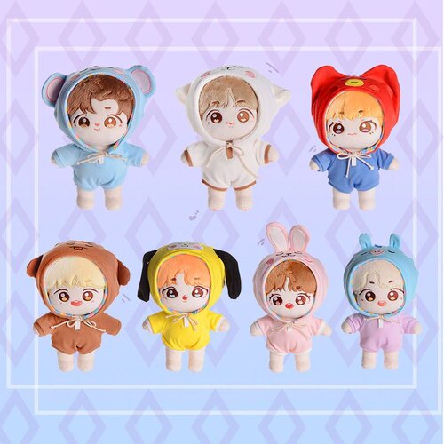 BTS防弹少年团21minibaby公仔智旻泰亨国考拉娃娃爬爬服连体衣