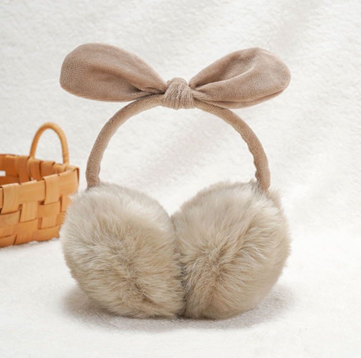 可爱蝴蝶结耳套冬季耳暖耳罩